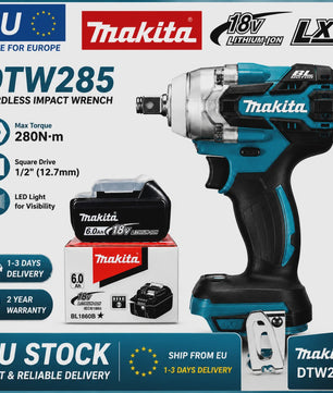 18V Brushless Slagmoersleutel Compatibel met Makita LXT Accu, 320 Nm Draadloos
