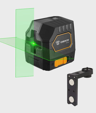 DEKO DKLL02G/R Zelfnivellerende Kruislijnlaser met Rode Laser en Verstelbare Klem
