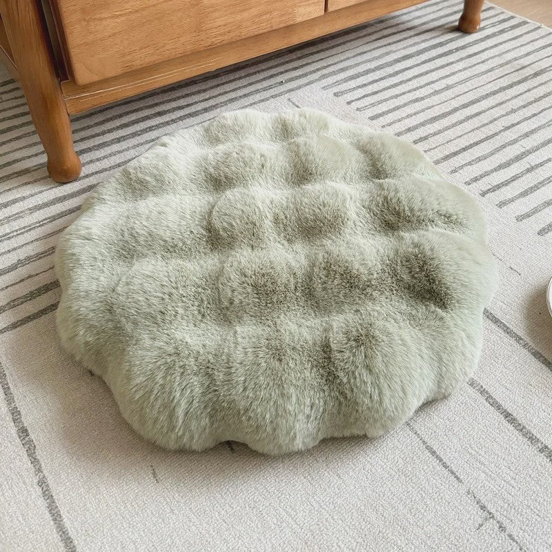 Luxe Pluche Zitkussen met Memory Foam - Rond, Zacht & Comfortabel
