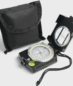 Waterdichte Tactische Kompas met Richtkijker, Karabijn & Pouch - Ideaal voor Militaire Wandelingen