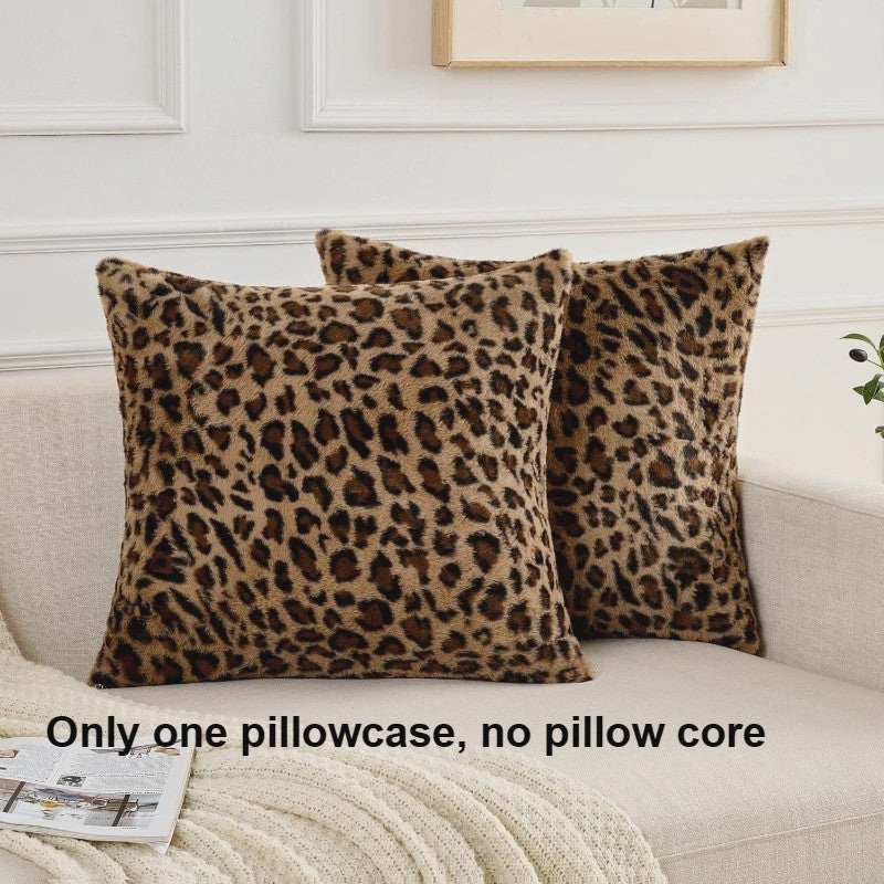 Luxe Kussenhoes Luipaardprint Fluweel - Zacht & Decoratief voor Sofa