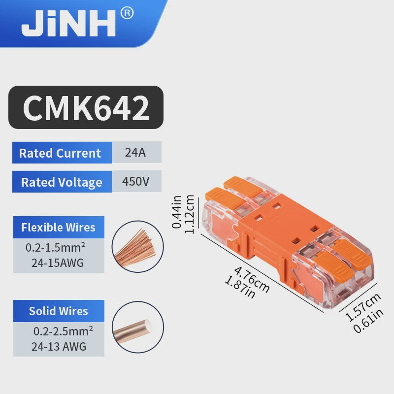 JINH CMK64 Snelkoppeling Klemmenblokken - 2/3/4-polig, Splicing Elektrische Connectoren