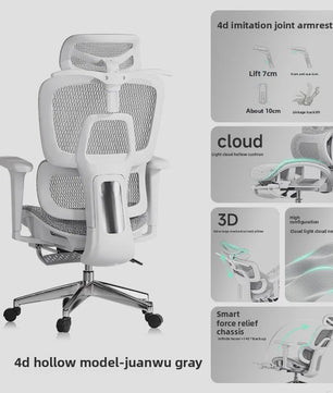 Ergonomische Bureaustoel Mesh - Verstelbaar met Lendesteun & Voetensteun - Comfortabel voor Kantoor & Gaming
