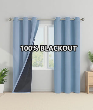 1paneel Massief 100% Verduisterende Gordijnen met Ringen - Totale Privacy voor Slaapkamer & Woonkamer