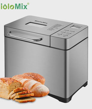 Biolomix Broodmachine RVS - 1KG Capaciteit, 19 Programma's, Automatische Fruitdispenser