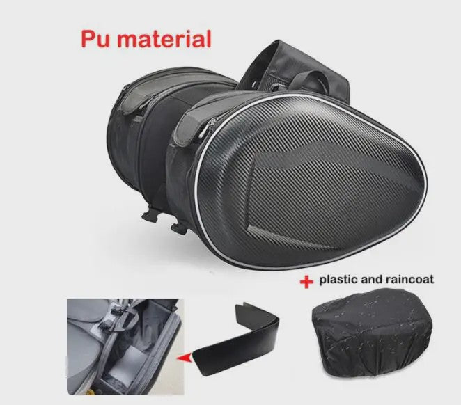 Universele Motor Zadel Tassen Set - Waterdicht, Uitbreidbaar & Helm Opslag