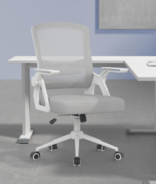 Ergonomische Bureaustoel Mesh met Opklapbare Armleuningen & Lendensteun