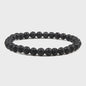 Elastische Charm Armband met Natuursteen Kralen: Lavasteen & Tijgeroog (6/8/10mm) - Voor Dames en Heren