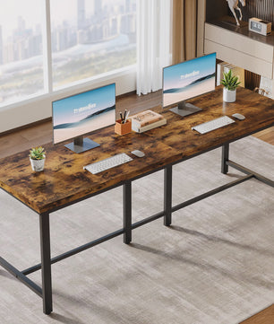 Extra Lange Bureau voor 2 Personen - 200 cm Breed Werkstation Bureau