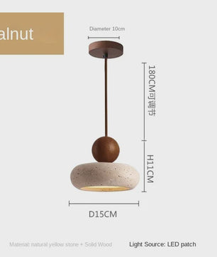 Vintage Hanglamp met Natuurlijke Gele Agaat Steen - Sfeervol voor Slaapkamer & Restaurant