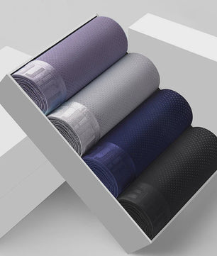 4-Pack Heren Boxershorts van Ice Silk - Ademend, Comfortabel en Plus Size Ondergoed