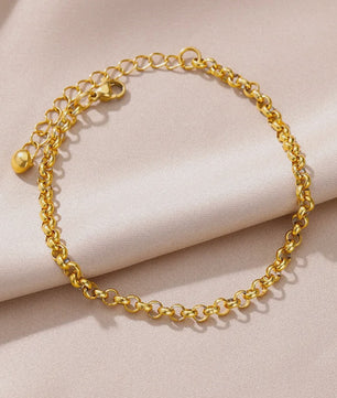 Gouden Roestvrij Staal Enkelbandjes met Parels en Kleurrijke Bedels - Zomer Sieraden