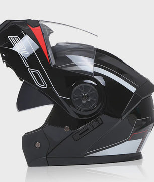 BLD Modulaire Flip-Up Motorhelm met Dubbele Lens - Veiligheid & Comfort voor Motocross