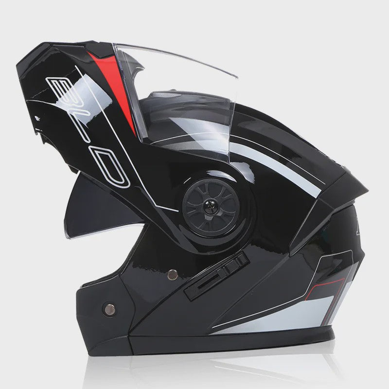 BLD Modulaire Flip-Up Motorhelm met Dubbele Lens - Veiligheid & Comfort voor Motocross