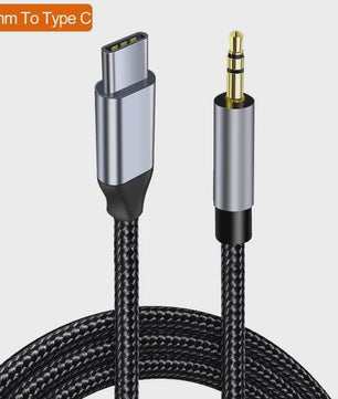USB-C naar 3.5mm Jack Audio Kabel - Aux Adapter voor Telefoon, Auto & Speaker