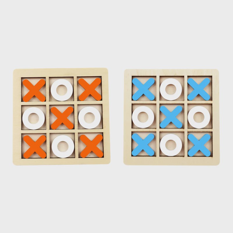Houten Montessori Boter-kaas-en-eieren Spel: Interactieve Puzzel voor Kinderen - Educatief en Hersentrainend Speelgoed