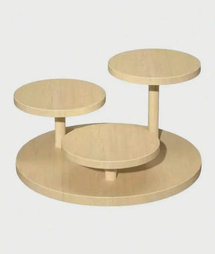 Houten Display Rek met Meerdere Niveaus - Stijlvolle Opberger voor Sieraden, Planten & Decoratie
