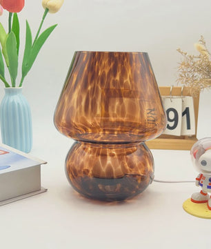 Glazen Mushroom Tafellamp - Sfeervolle Slaapkamerlamp met USB & Kleurinstelling