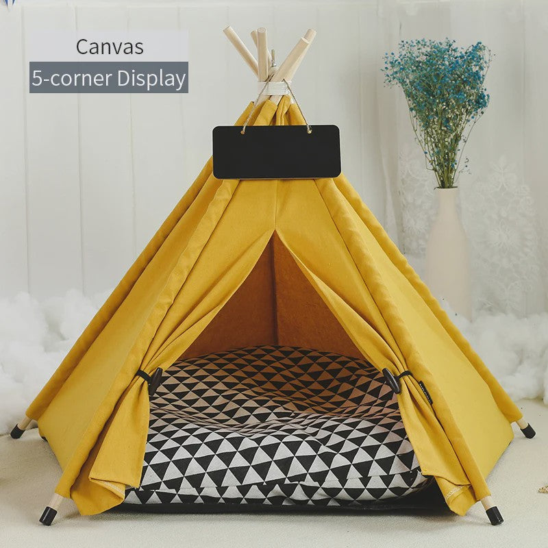 Stijlvolle Huisdierten Teepee Tent - Comfortabel & Wasbaar Bed voor Katten en Kleine/Middelgrote Honden