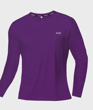 Heren Zomer T-shirt Lange Mouw - Ice Silk, Sneldrogend & Ademend voor Sport & Outdoor