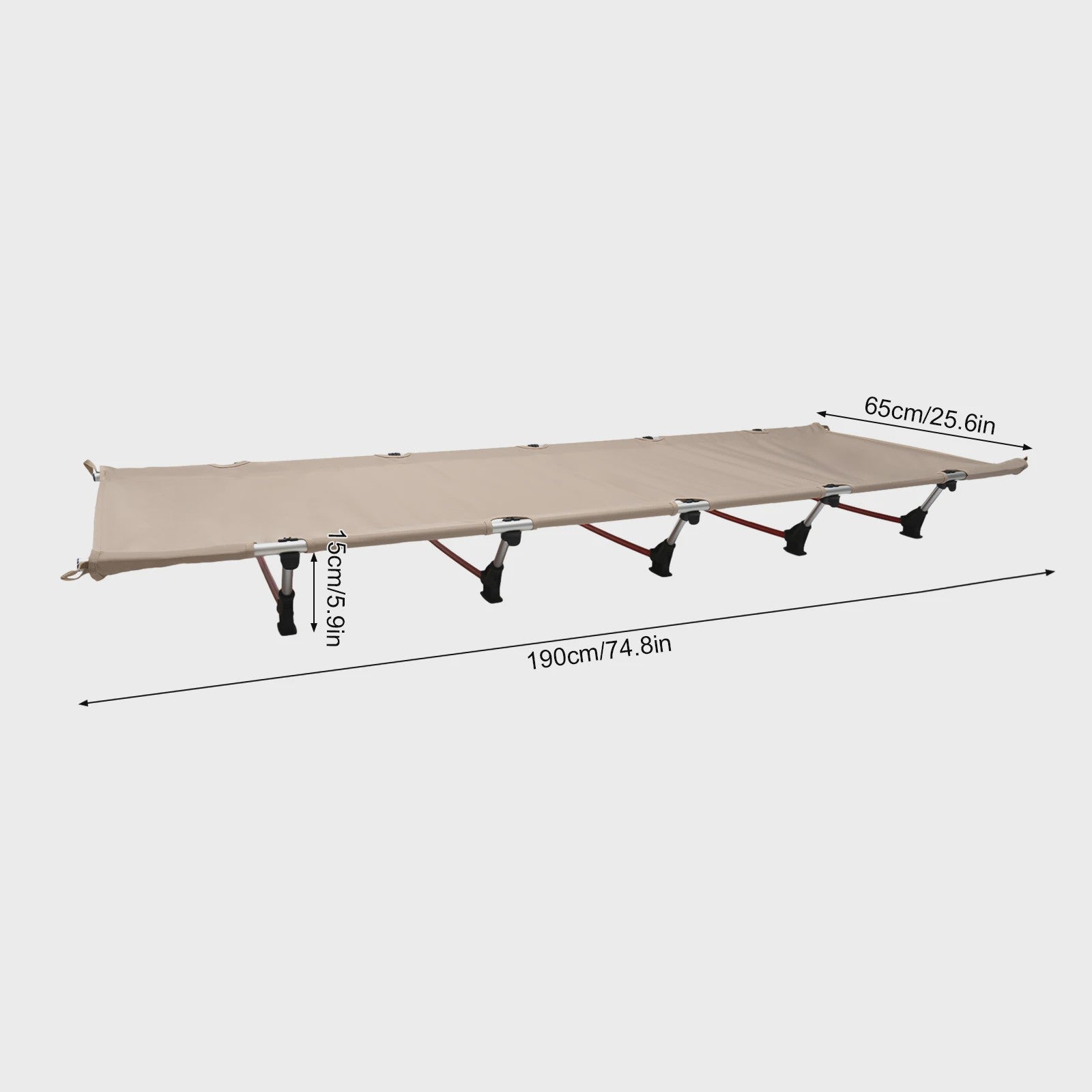 Ultralichte Opvouwbare Camping Cot - Draagbaar Bed met 150kg Capaciteit voor Buitenactiviteiten