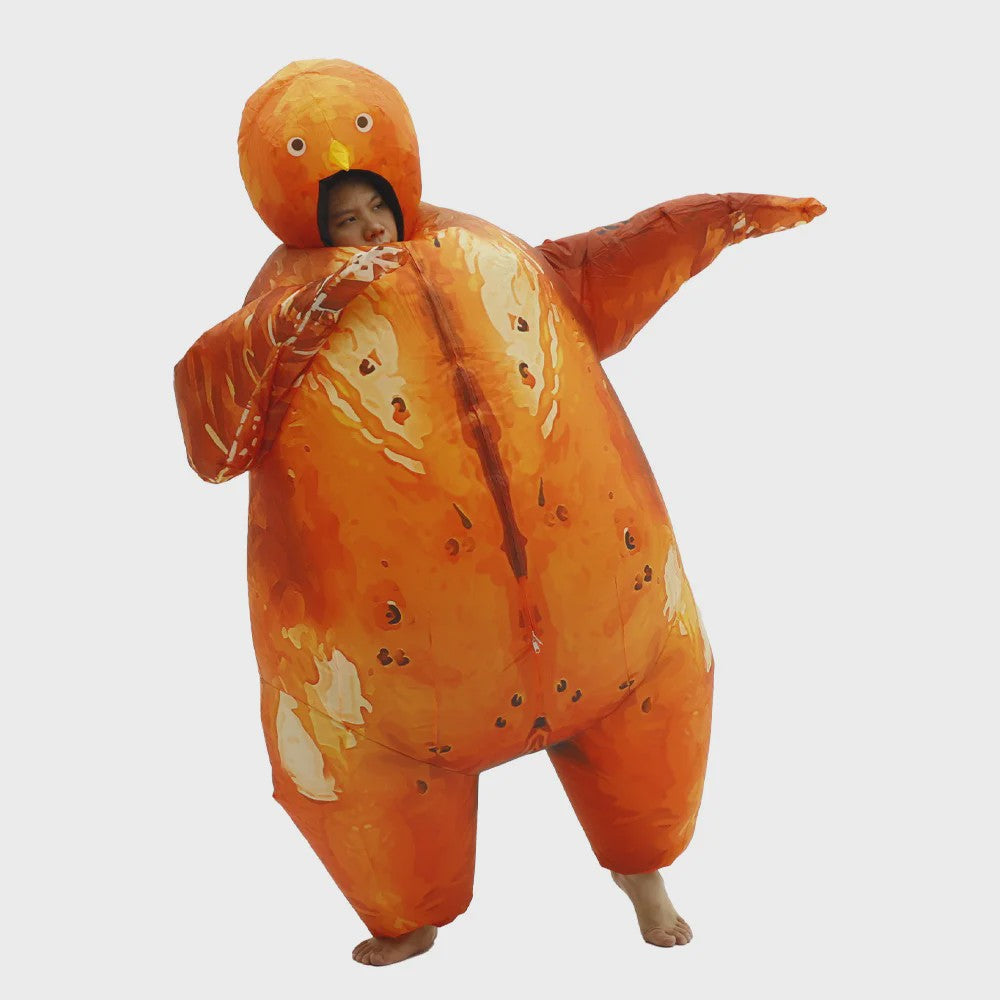 Opblaasbaar Kalkoen Kostuum Volwassenen - Grappig Mascot voor Feestjes & Carnavals