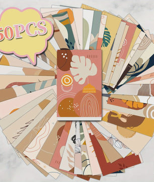 50x Postcard Set - Abstracte Kunst & Esthetische Wanddecoratie voor Slaapkamer