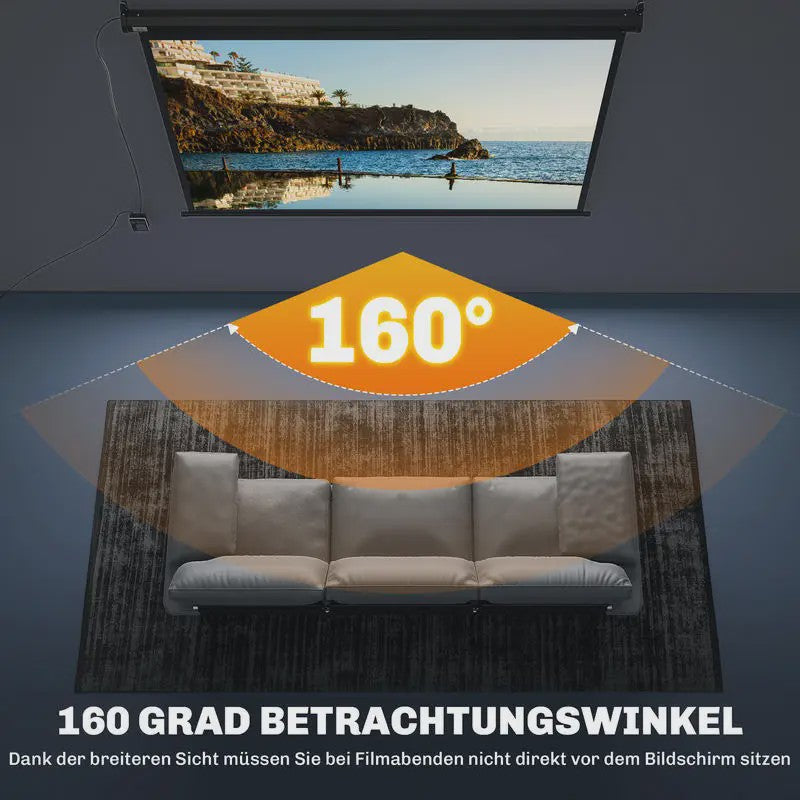 Elektrisch Projectiescherm 84 Inch 4:3 - 171x130 cm - Inclusief Afstandsbediening