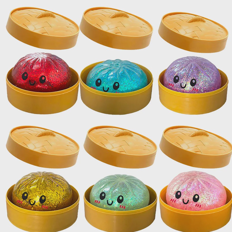 Glitter Dumpling Squishy: Zachte Stressbal voor Eindeloos Speelplezier