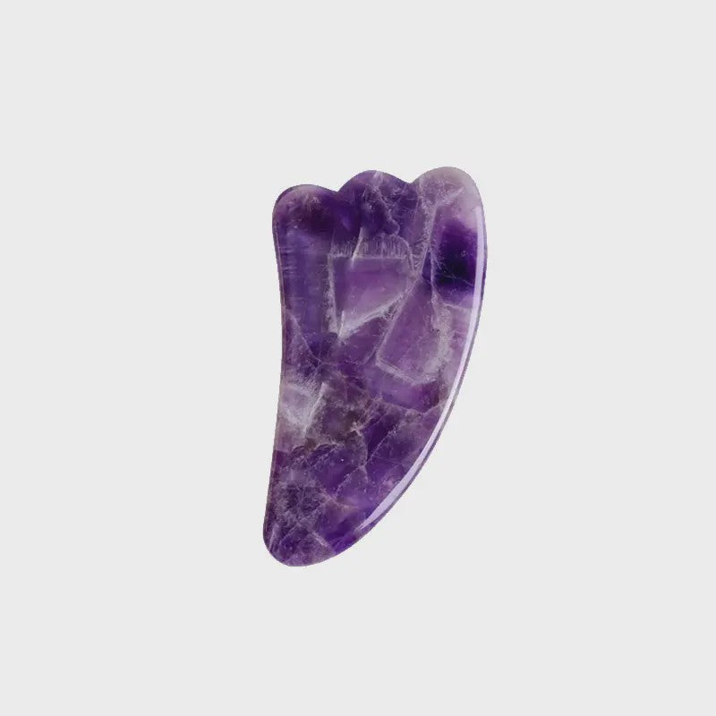 Natuurlijk Amethist Jade Gezichtsmasker & Gua Sha Roller Set