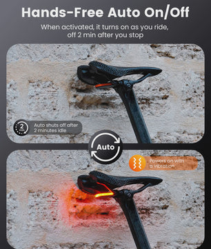 RAVEMEN CL01 Fiets Achterlicht - USB Oplaadbaar, Rem- en Bewegingssensor, 300° Zichtbaarheid