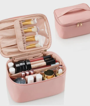 Grote Make-up Tas - Draagbare Kosmetische Organizer met Veel Opbergruimte voor Dames en Meisjes