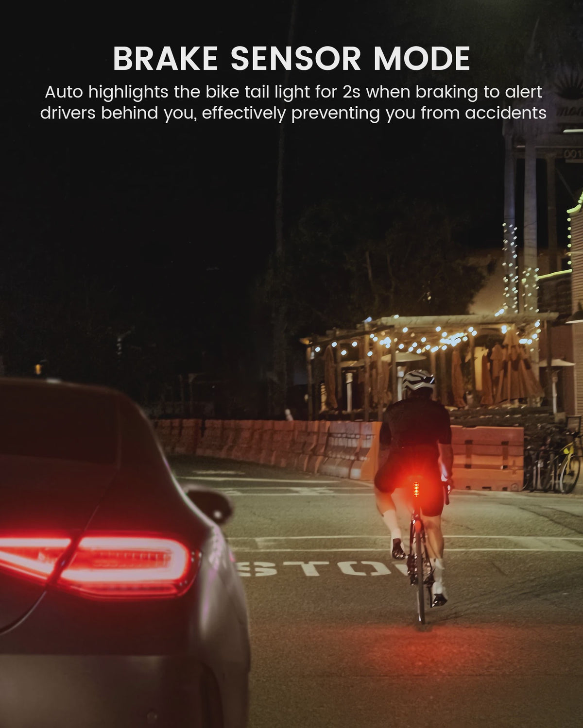 RAVEMEN TR250 Fiets Achterlicht - Oplaadbaar, 250 Lumen, Remlicht Sensor & IPX6 Waterdicht