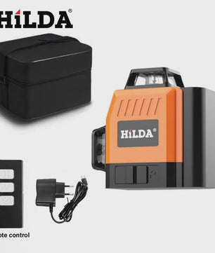 HILDA 3D Laserwaterpas met 12 Groene Lijnen - Zelfnivellerend & Draagbaar