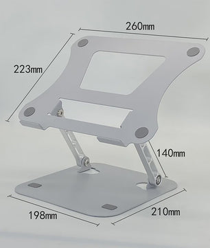 Verstelbare Laptopstandaard Carbon Staal - Tot 17 Inch - Opvouwbaar & Koelend