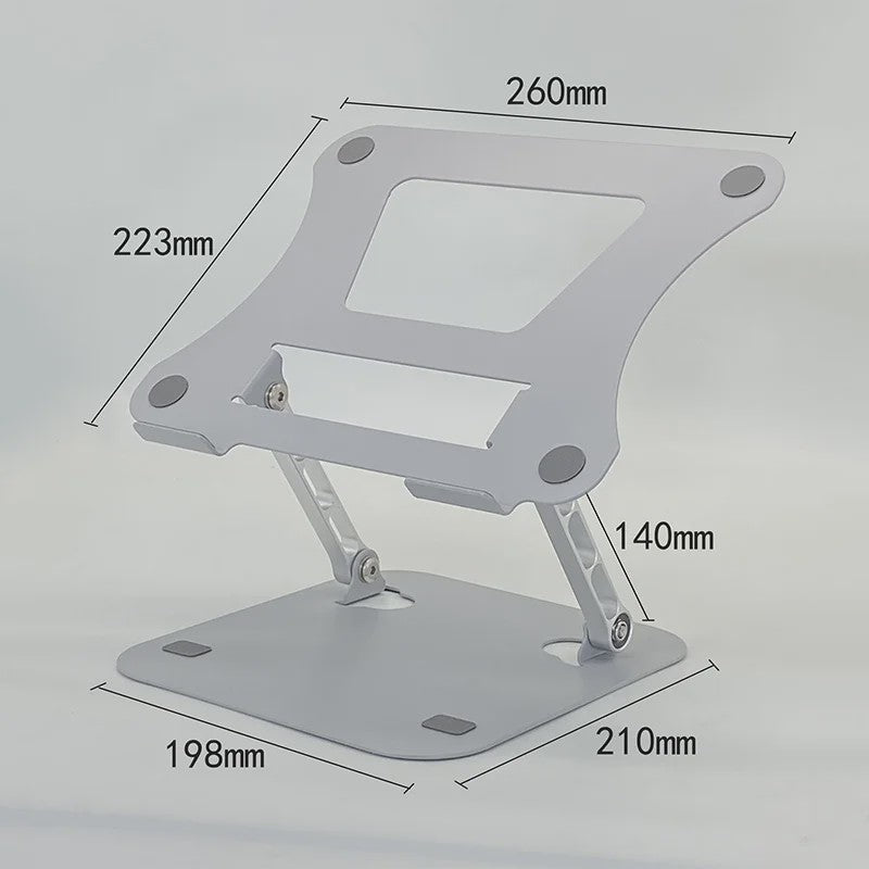 Verstelbare Laptopstandaard Carbon Staal - Tot 17 Inch - Opvouwbaar & Koelend