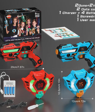 VATOS Laser Tag Pistolen Set voor 2-4 Spelers - Real-time Sync Schietspel Indoor/Outdoor Cadeau voor Kinderen
