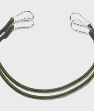 2x Elastisch Touw met Aluminium Haak - 8mm Schokabsorberend Bindtouw voor Outdoor & Camping