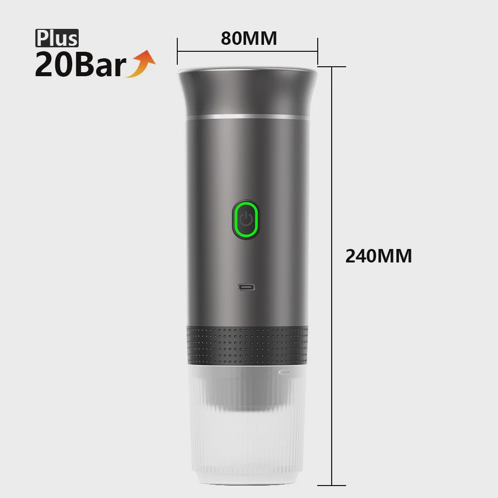 Draagbare Elektrische Espressomachine - 3-in-1 Koffiezetter voor Auto, Thuis & Camping