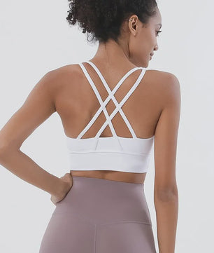 Dames Sport BH met Racerback - Ademend Nylon & Spandex voor Yoga en Fitness