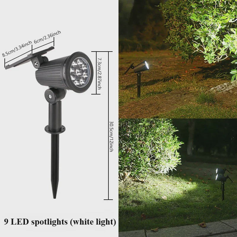Solar LED Spot Verlichting - Waterdichte Buitenlamp voor Tuin, Pad & Landschap