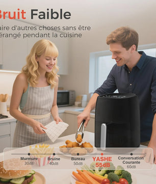 4.2L Airfryer met LED Touchscreen, 6 Voorgeprogrammeerde Menu's & Timer