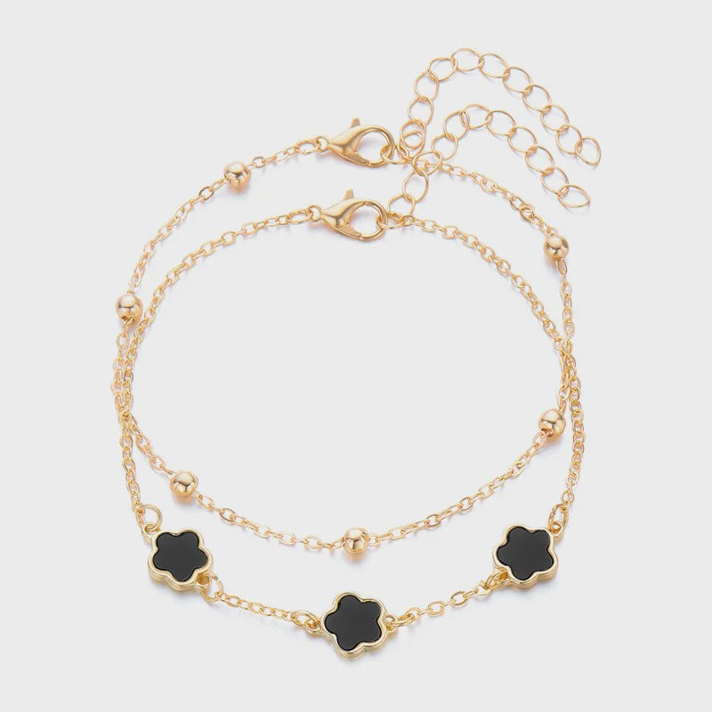 Vintage Boho Ankelbandje met Hartjes & Kristallen - Kleurrijk Zomer Sieraden voor Dames