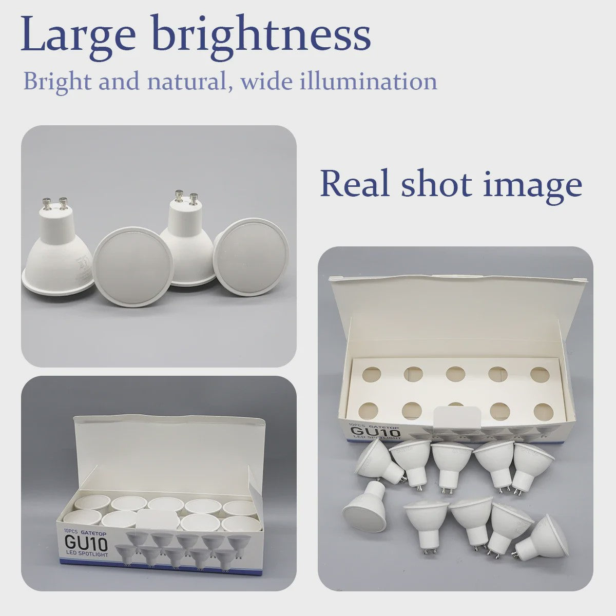 10x GU10 LED Spot Lamp 3W - Kies Warm Wit, Neutraal Wit of Koel Wit (3000K-6000K)