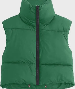 Korte Dames Bodywarmer met Opstaande Kraag - Winter Collectie