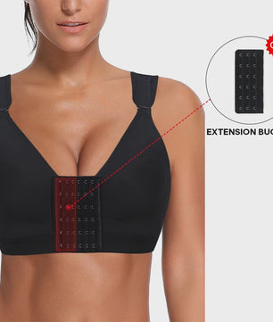 Naadloze Push-Up BH met Voorsluiting - Comfort & Steun voor Sport en Herstel