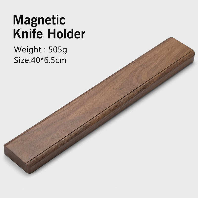 Magnetische Messenhouder 40cm - Massief Walnoothout met Sterke Magneet - Keuken Organizer