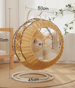 Luxe Rotan Kattenmand Hangend Nest - Comfortabel & Wasbaar