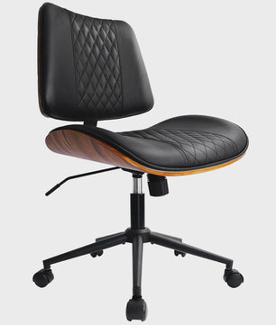 Ergonomische Bureaustoel met Walnoot Finish en Comfortabele Zitting