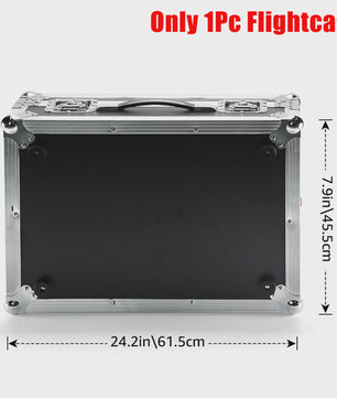 Set van 8 Oplaadbare Mini Par LED Spots (4x18W RGBWAUV) met Flightcase